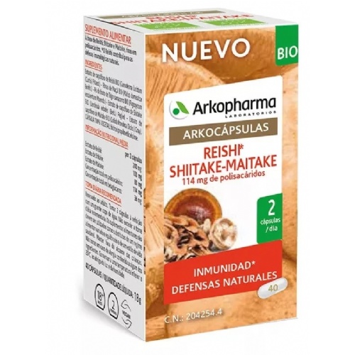 Arkocapsulas reishi shiitake maitake bio (40 capsulas)