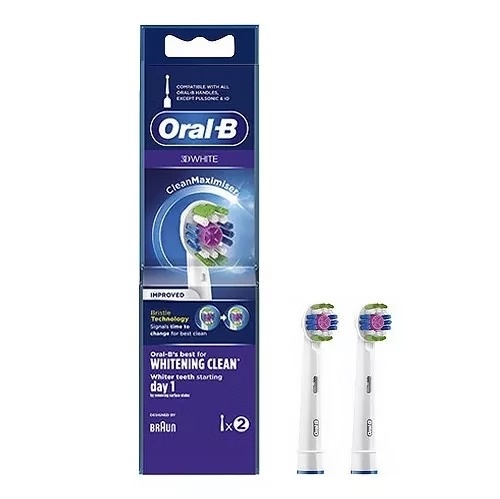 Cepillo dental electrico recambio - oral-b 3d white (2 cabezales)