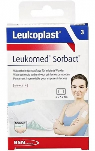 Leukomed sorbact - aposito esteril adhesivo (3 unidades 7,2 cm x 5 cm)