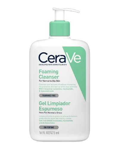 Cerave gel limpiador espumoso (1 envase 473 ml)