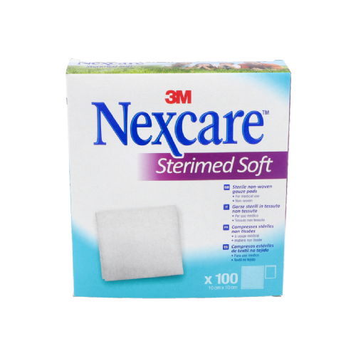 3m nexcare sterimed soft gasa esteril tejido sin tejer (100 unidades 10 cm x 10 cm)