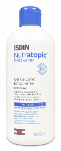 Isdin nutratopic pro-amp gel de baño emoliente 1 frasco 400 ml - gel de baño emoliente