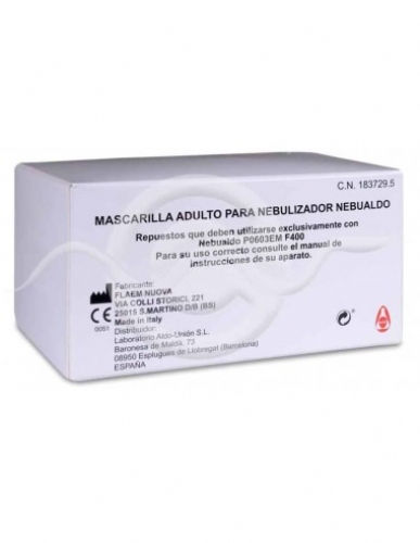Mascarilla adulto para nebualdo nebulizador (1 unidad)