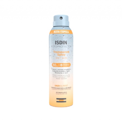 Fotoprotector isdin spf-50 spray transparent wet skin (250 ml)