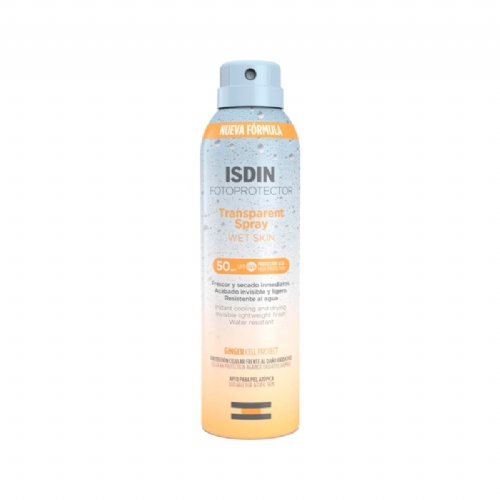 Fotoprotector isdin spf-50 spray transparent wet skin (250 ml)