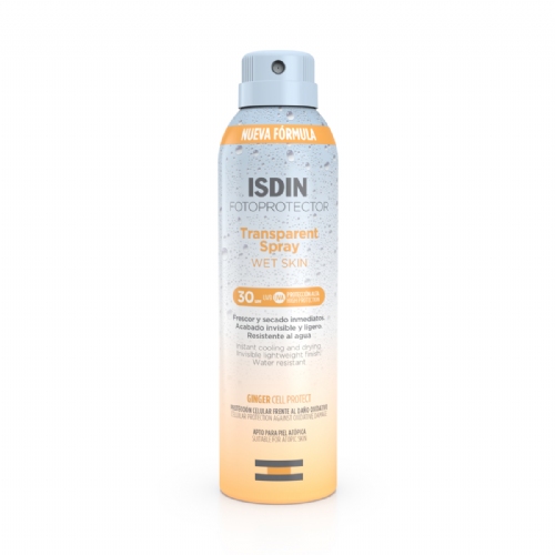 Fotoprotector isdin spf-30 spray transparent wet skin (250 ml)