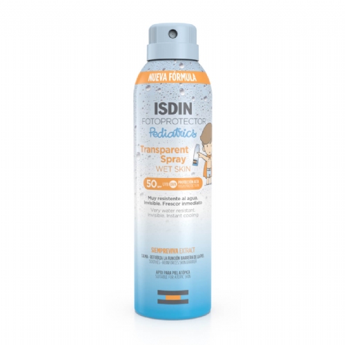 Fotoprotector isdin spf-50 pediatrics spray transparent wet (250 ml)