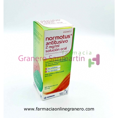 NORMOTUS ANTITUSIVO 2 MG/ML SOLUCIÓN ORAL, 1 frasco de 200 ml