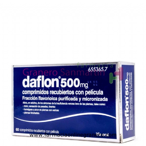 DAFLON 500 MG COMPRIMIDOS RECUBIERTOS CON PELÍCULA, 60 comprimidos