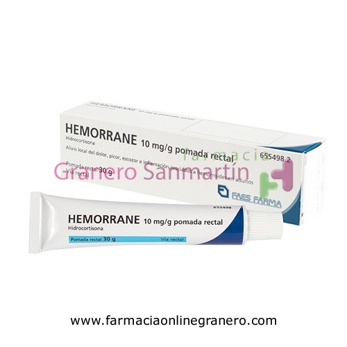 HEMORRANE 10 mg/g POMADA RECTAL , 1 tubo de 30 g
