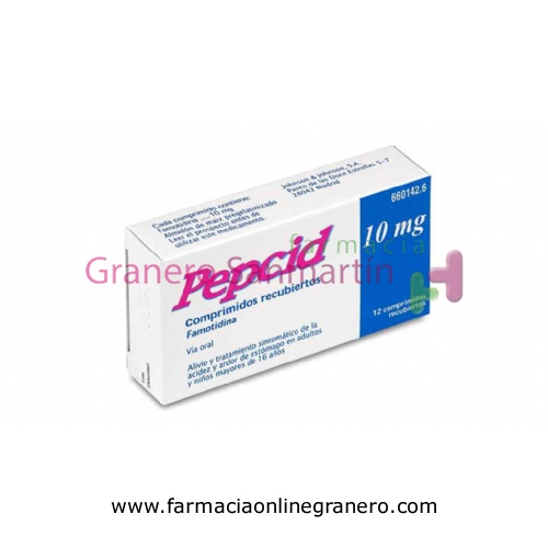 PEPCID 10 mg COMPRIMIDOS RECUBIERTOS , 12 comprimidos