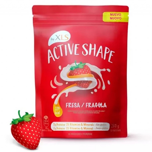 Active shake by xls batido sustitutivo polvo (1 envase 250 g sabor fresa)