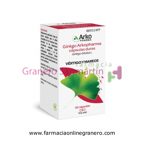 GINKGO ARKOPHARMA cápsulas duras , 50 cápsulas