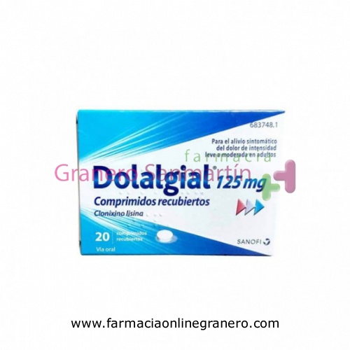 DOLALGIAL CLONIXINO LISINA 125 mg COMPRIMIDOS RECUBIERTOS , 20 comprimidos