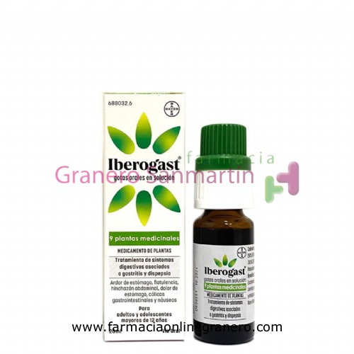 IBEROGAST GOTAS ORALES EN SOLUCION, 1 frasco de 20 ml