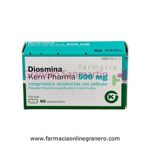 DIOSMINA KERN PHARMA 500 mg COMPRIMIDOS RECUBIERTOS CON PELICULA , 60 comprimidos