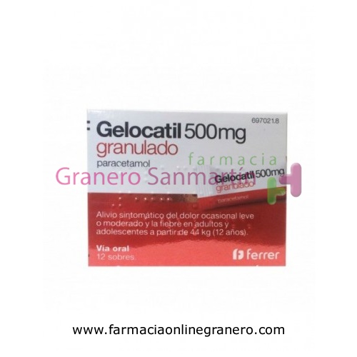 GELOCATIL 500 mg GRANULADO , 12 sobres