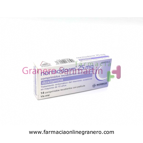 NORMODORM 25 MG COMPRIMIDOS RECUBIERTOS CON PELICULA , 14 comprimidos