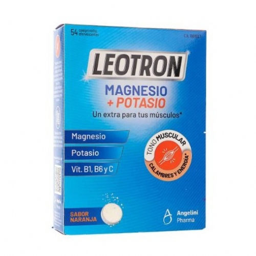 Leotron magnesio + potasio angelini (54 comprimidos efervescentes)