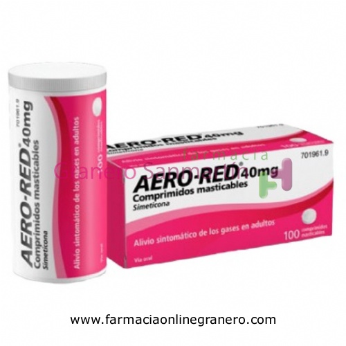 AERO RED 40 mg COMPRIMIDOS MASTICABLES , 100 comprimidos