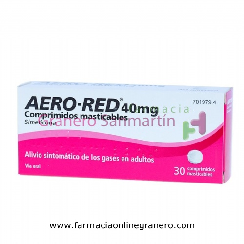 AERO RED 40 mg COMPRIMIDOS MASTICABLES , 30 comprimidos