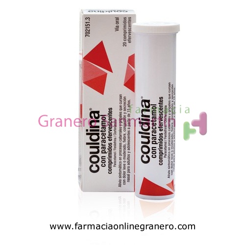 COULDINA CON PARACETAMOL COMPRIMIDOS EFERVESCENTES , 20 comprimidos