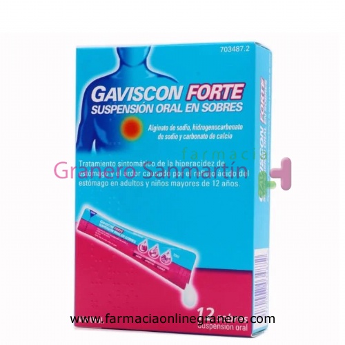 GAVISCON FORTE SUSPENSION ORAL EN SOBRES , 12 sobres