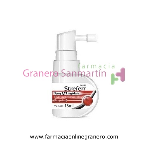STREFEN SPRAY 8,75 MG/DOSIS SOLUCION PARA PULVERIZACION BUCAL SABOR MENTA , 15 ml