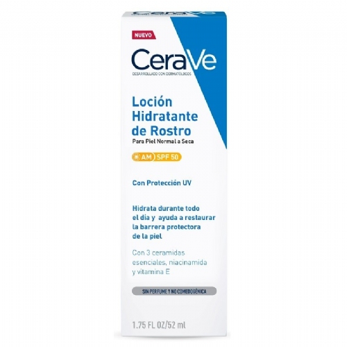 Cerave locion hidratante de rostro spf 50 (1 tubo 52 ml)