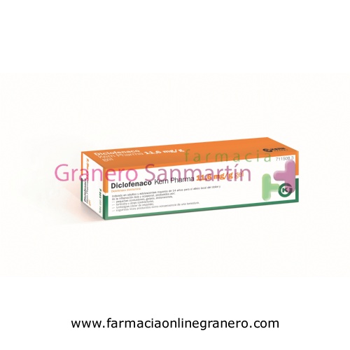 DICLOFENACO KERN PHARMA  11,6 mg/g GEL, 1 tubo de 100 g