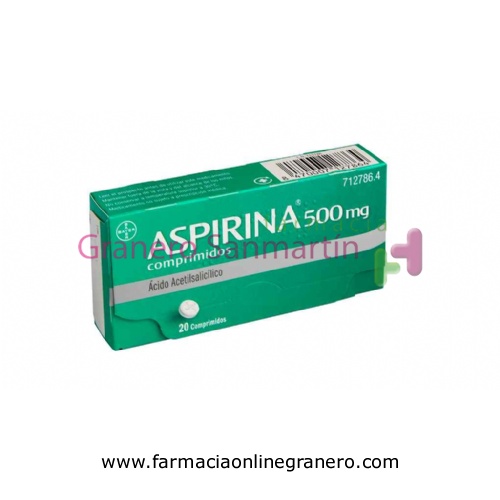 ASPIRINA 500 mg COMPRIMIDOS , 20 comprimidos