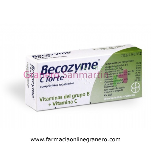 BECOZYME C FORTE COMPRIMIDOS RECUBIERTOS  , 30 comprimidos