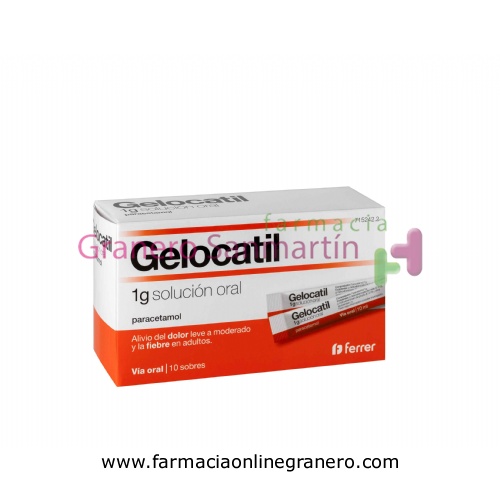 GELOCATIL 1 g SOLUCION ORAL,10 sobres