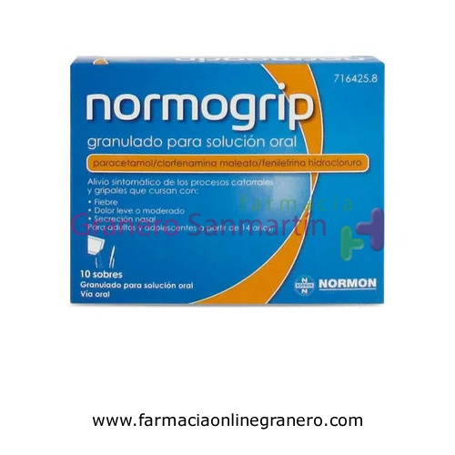 NORMOGRIP GRANULADO PARA SOLUCION ORAL, 10 sobres