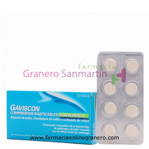 GAVISCON COMPRIMIDOS MASTICABLES SABOR MENTA,24 comprimidos