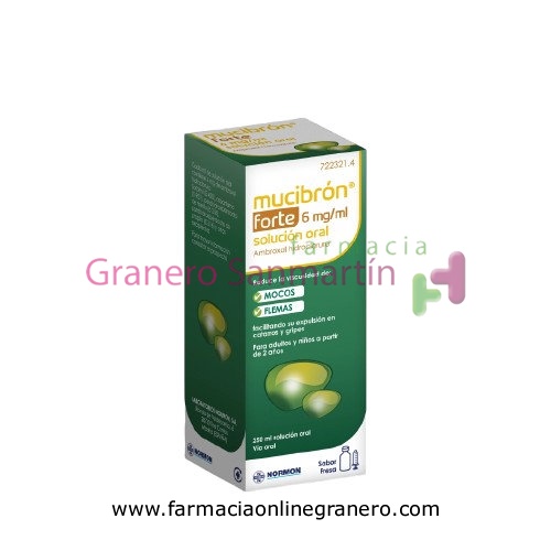 MUCIBRON FORTE 6 MG/ML SOLUCION ORAL, 1 frasco de 250 ml