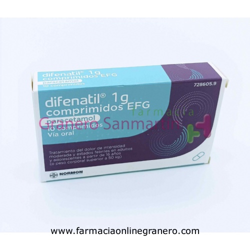 DIFENATIL 1 G COMPRIMIDOS, 10 comprimidos