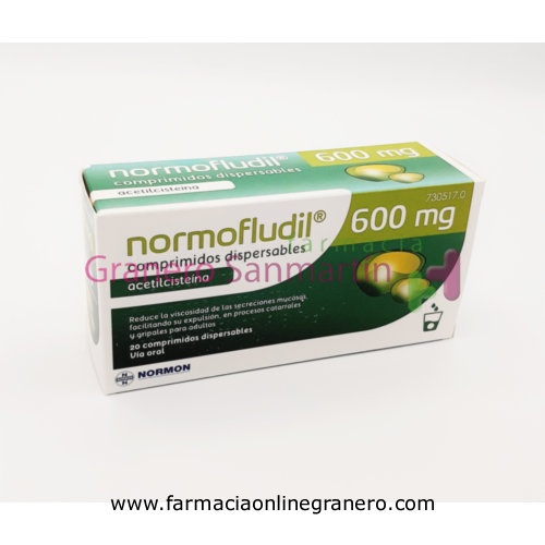 NORMOFLUDIL 600 MG COMPRIMIDOS DISPERSABLES 20 comprimidos