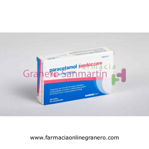 PARACETAMOL SANDOZ CARE 1 G COMPRIMIDOS EFG, 10 comprimidos