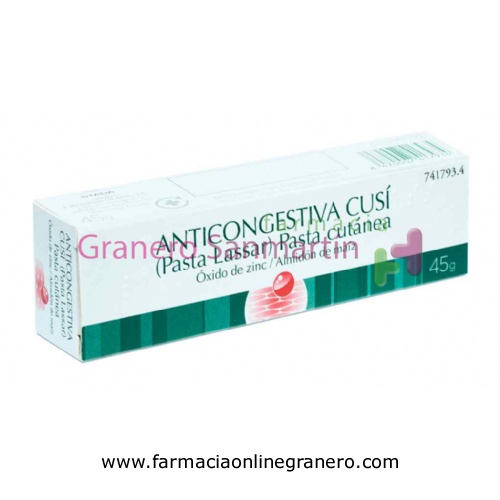 ANTICONGESTIVA CUSI (PASTA LASSAR) , 1 tubo de 45 g