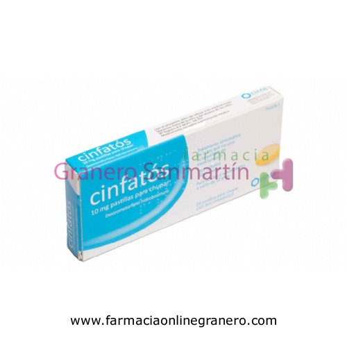 CINFATOS 10 mg PASTILLAS PARA CHUPAR , 20 comprimidos