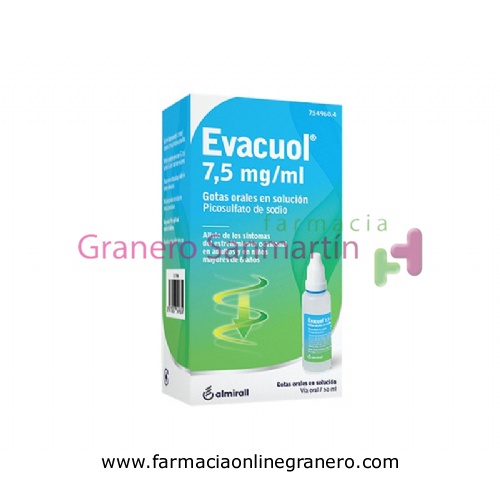 EVACUOL 7,5 mg/ml Gotas orales en solución , 1 frasco de 30 ml