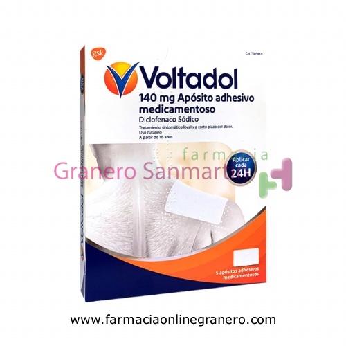 VOLTADOL 140 MG APOSITO ADHESIVO MEDICAMENTOSO, 5 apósitos