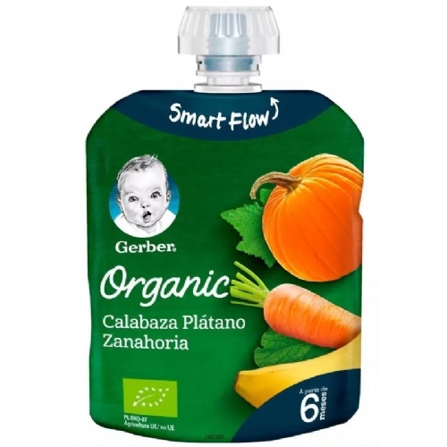 Gerber organic calabaza platano zanahoria (1 pouch 90 g)