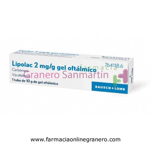 LIPOLASIC 2 mg/g GEL OFTALMICO , 1 tubo de 10 g