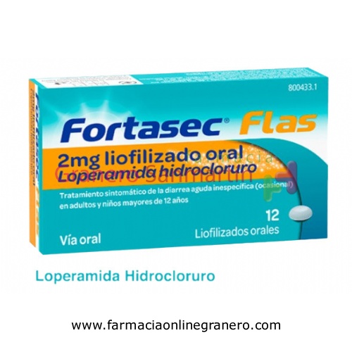 FORTASEC FLAS 2 mg LIOFILIZADO ORAL , 12 liofilizados