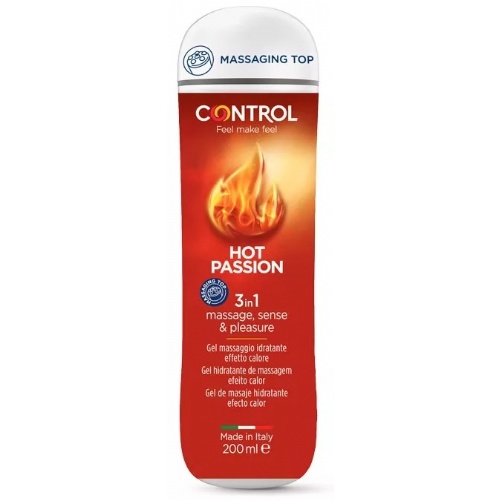 Control hot passion gel de masaje hidratante (1 envase 200 ml)