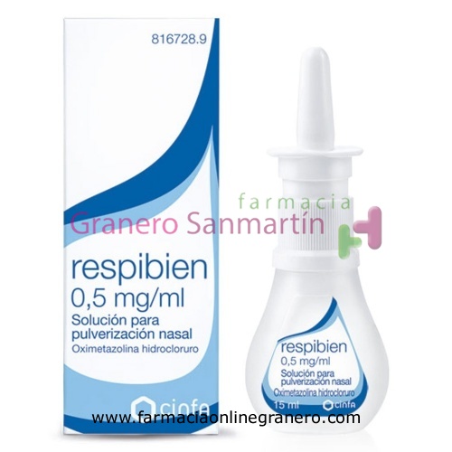RESPIBIEN 0,5 mg/ml solución para pulverización nasal , 1 envase pulverizador de 15 ml