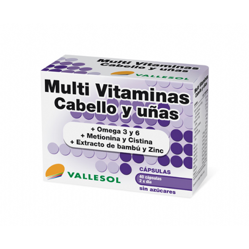 Vallesol multi vitaminas cabello y uñas (40 capsulas)