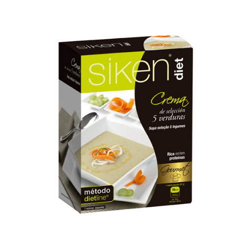 Siken diet crema de seleccion de 5 verduras (22.5 g 7 sobres)